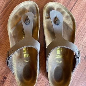 GIZEH Birkenstock sandals. Brown/Mocha size 39